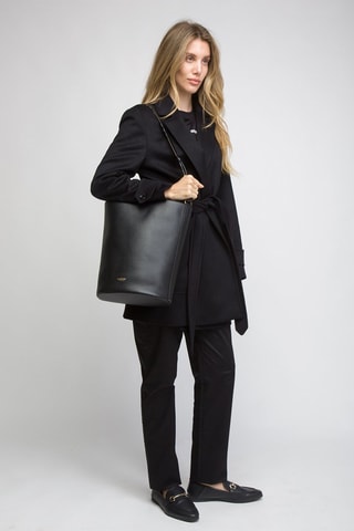 Sac seau en cuir Medium Bucket Lgl - Noir