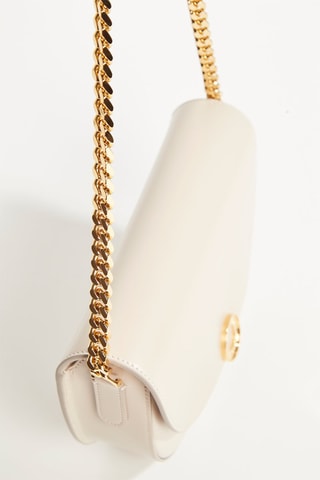 Sac bandoulière en cuir Claudine - Blanc