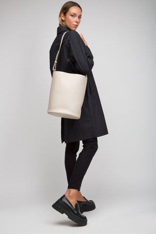 Sac seau en cuir Large Bucket Lgl - Blanc