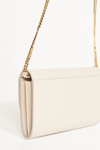 Sac bandoulière en cuir Hannah - Crème