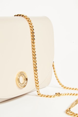 Sac bandoulière en cuir Hannah - Crème