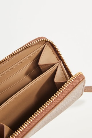 Porte-monnaie en cuir MN ZIP - Marron