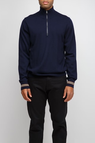 Pull en laine mérinos Itter - Bleu marine