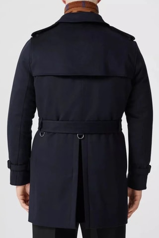 Manteau en laine et cachemire Wimbledon - Bleu marine de minuit