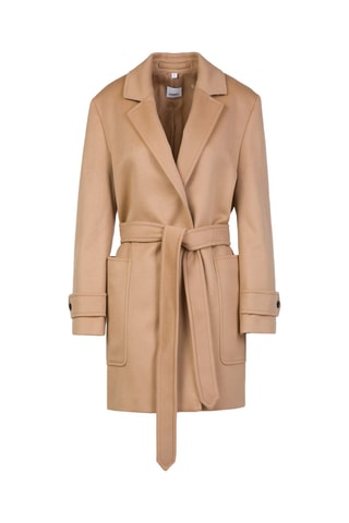Manteau en laine et cachemire Sherringham short A23O - Camel