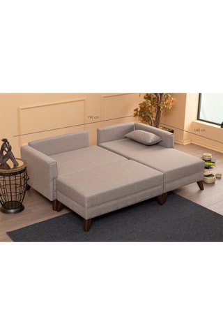 Canapé d'angle droit convertible Bella Corner Taupe