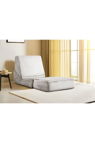 Chauffeuse Origami Convertable - Crème - 1 place - Tissu