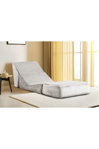 Chauffeuse Origami Convertable - Crème - 1 place - Tissu