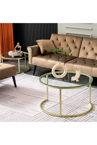 2 tables gigognes Belarus  - 80 x 80 x 45 cm