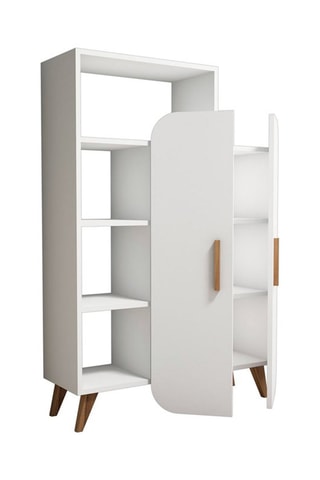 Bibliothèque et armoire intégrée 2 portes - 90 x 140 x 32 cm