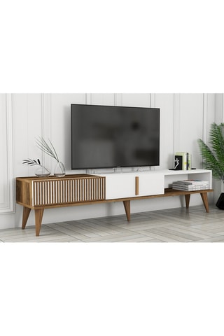 Meuble TV 2 abattants  - 180 x 40 x 35 cm