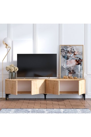 Meuble TV 4 portes - 180 x 50 x 35 cm