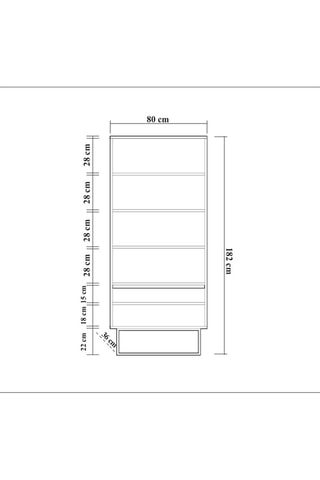 Bibliothèque Rea  - 80 x 36 x 182 cm