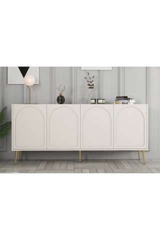 Buffet 4 portes Lyon 80 - 180 x 80 x 35 cm