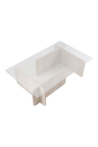 Table basse Flavio - Plateau en verre - 105 x 30 x 65 cm