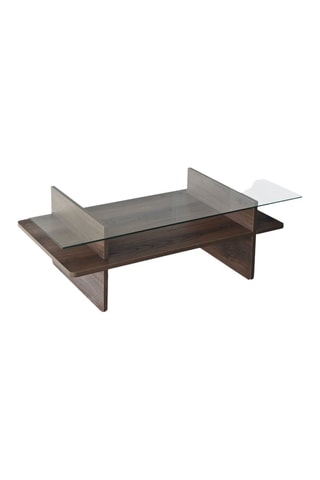 Table basse Saga Rectangle  - Plateau en verre trempé - 105 x 35 x 65 cm