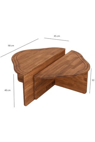 Table basse  - Structure en bois - 90 x 32 x 45 cm