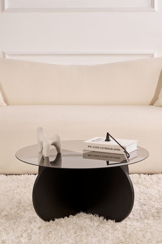 Table basse en verre - 75 x 35 cm