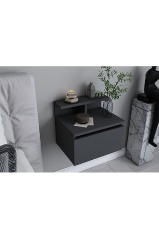 Table de chevet murale 1 tiroir  - 39,8 x 31,9 x 35 cm 