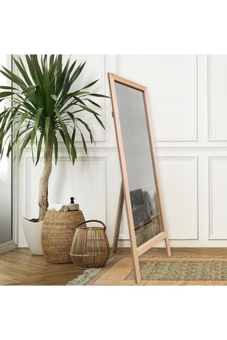 Miroir en bois Cheval - 45 x 145 cm - Naturel