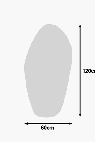 Miroir Bella - 60 x 120 x 2,2 cm - Blanc