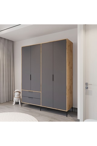 Armoire 4 portes - 192 x 160 x 45 cm