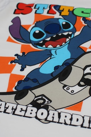 T-shirt e shorts Stitch Lilo e Stitch Disney  - Bianco, blu e arancione