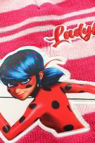 Berretto e guanti Tikki e Ladybug Miraculous. - Rosa