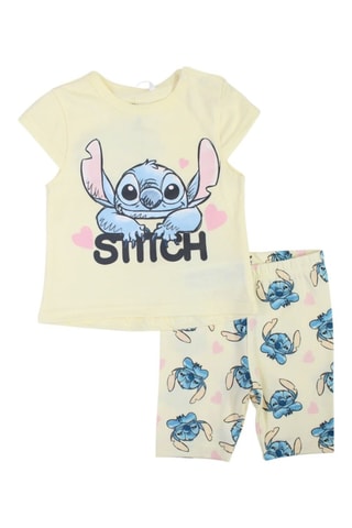 T-shirt e leggings Stitch Lilo e Stitch Disney  - Nero, blu, giallo e rosa