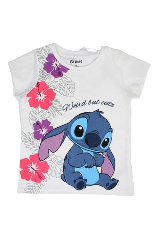T-shirt e shorts Stitch Lilo e Stitch Disney  - Bianco, blu, viola e grigio