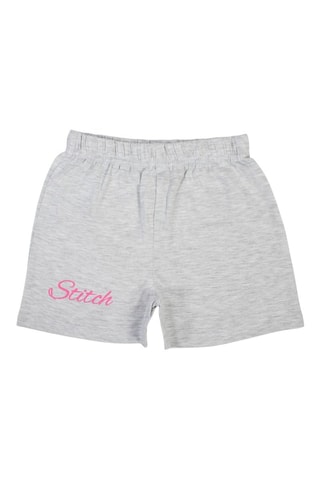 T-shirt e shorts Stitch Lilo e Stitch Disney  - Bianco, blu, viola e grigio