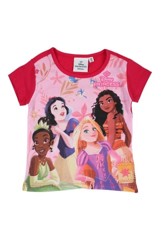 T-shirt e shorts Principesse Disney  - Giallo, marrone, viola e rosa