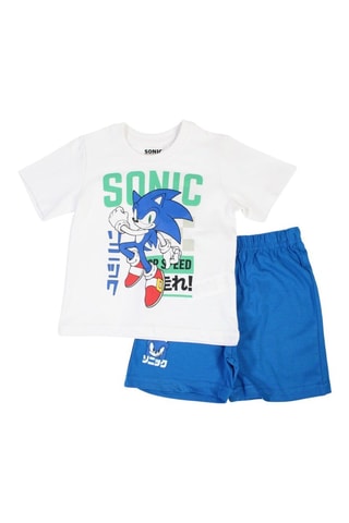 T-shirt e shorts Sonic  - Bianco e blu
