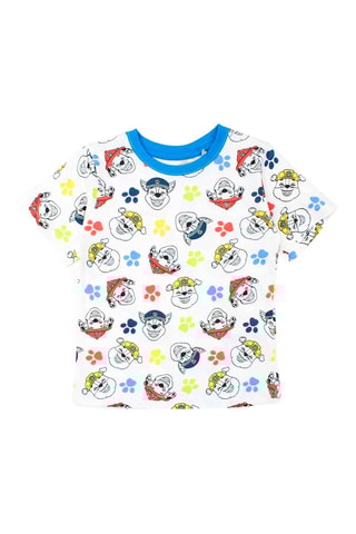 T-shirt e shorts Chase, Rubble e Marshall Paw Patrol  - Bianco