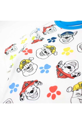 T-shirt e shorts Chase, Rubble e Marshall Paw Patrol  - Bianco