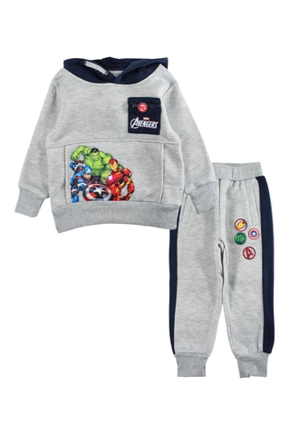Felpa con cappuccio e pantaloni sportivi Avengers Marvel  - Grigio