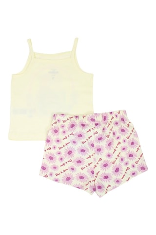 Canotta e shorts Elsa e Anna Frozen Disney  - Beige e viola