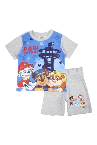 T-shirt en Short Paw Patrol - Gemêleerd Grijs en Blauw - Grijs