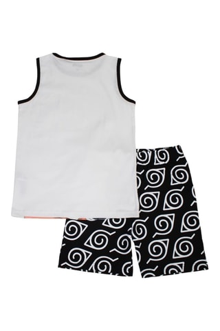 Canotta e shorts Naruto Uzumaki  - Bianco, giallo e marrone