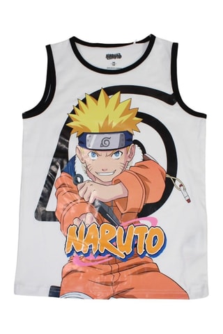 Canotta e shorts Naruto Uzumaki  - Bianco, giallo e marrone
