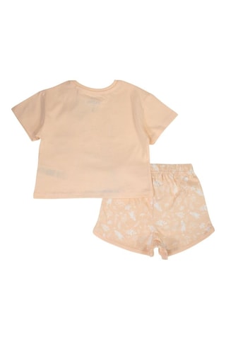 T-shirt e shorts Elsa Frozen Disney - Bianco, giallo, viola e rosa