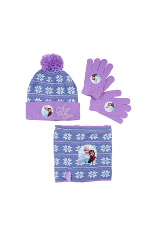 Set 3 pezzi Elsa e Anna Frozen Disney  - Viola
