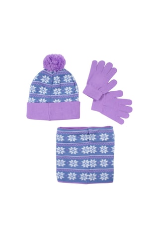 Set 3 pezzi Elsa e Anna Frozen Disney  - Viola