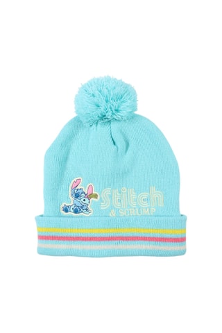 Berretto con pompon e guanti Stitch Lilo & Stitch Disney  - Blu