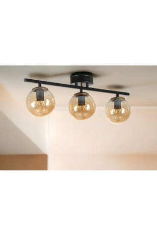 Plafonnier - Noir et transparent