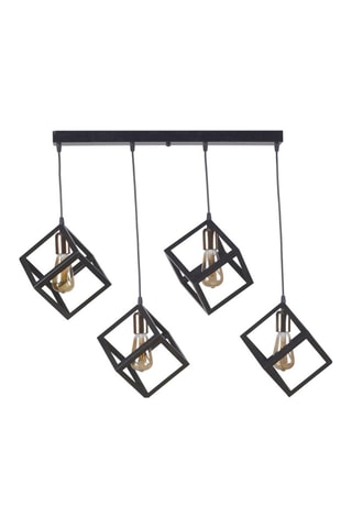 Suspension Siyaha - Noir et gris - 4 x 60 W