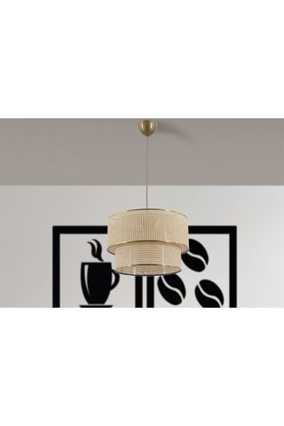 Lampadario - Beige e dorato - 45 - 60 W