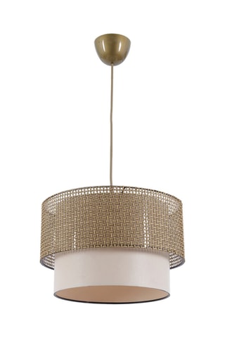 Lampadario Coral - Beige e bianco - 45-60 W