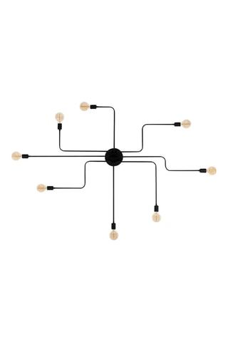 Plafonnier Truva - Noir - 8 x 100 W