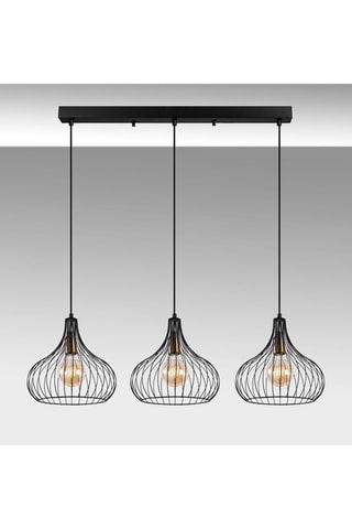 Suspension Teldamla - Noir et laiton - 3 x 40 W